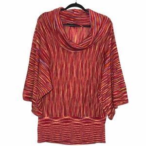 Vertigo Multi Color Cowl Neck Size XL